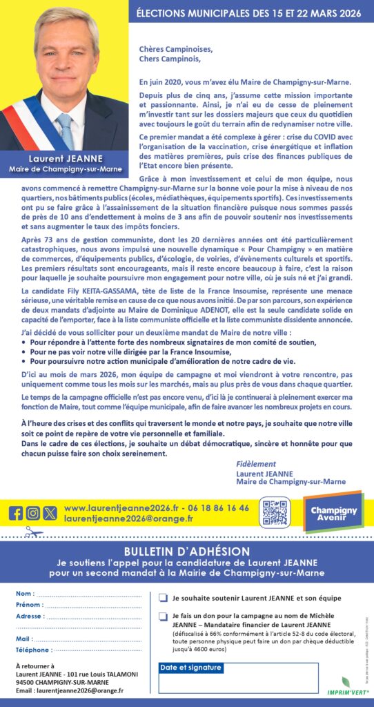 Lettre de candidature